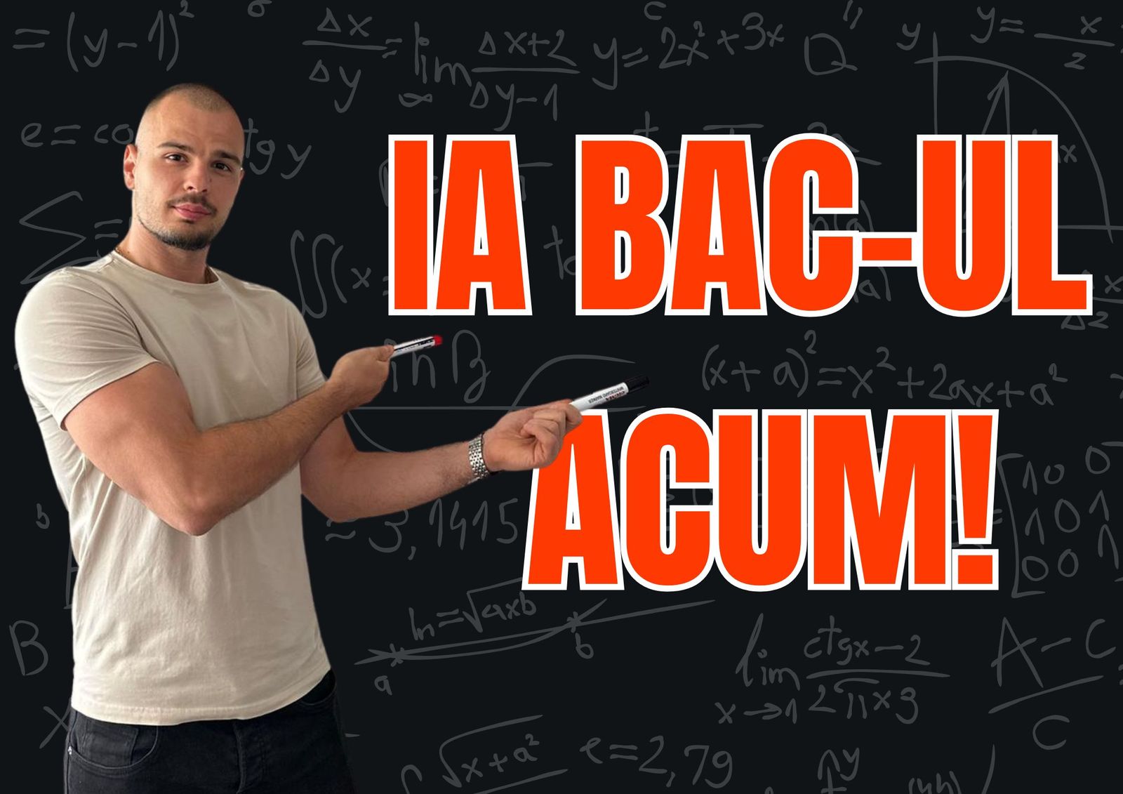 Profesor de matematică lângă mesajul Ia BAC-ul acum